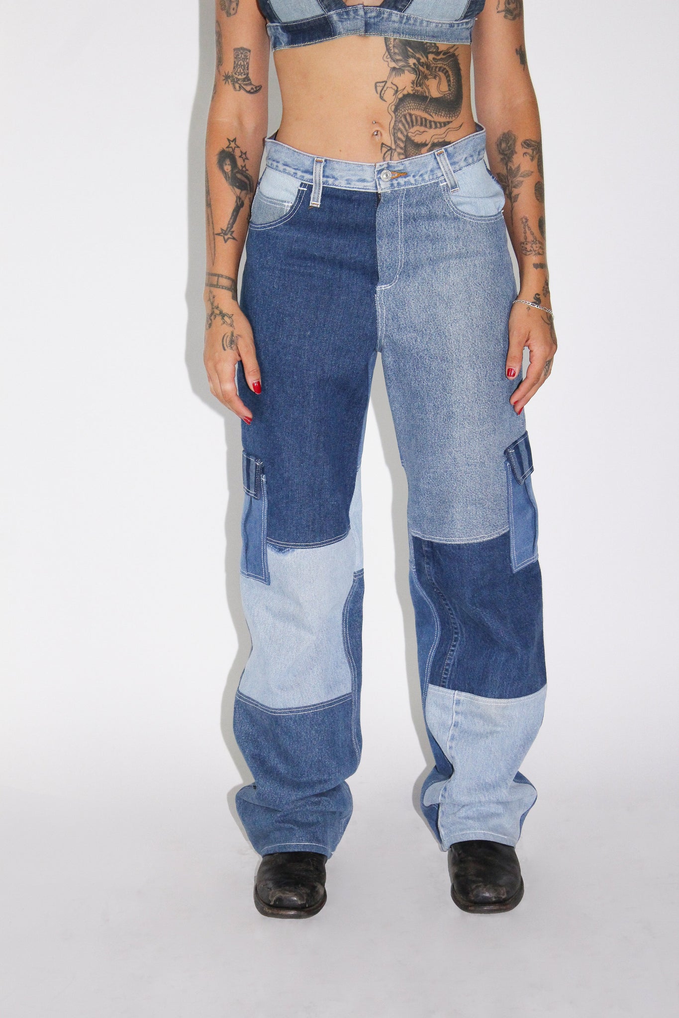 THE WOMEN'S DENIM CARGO PANT