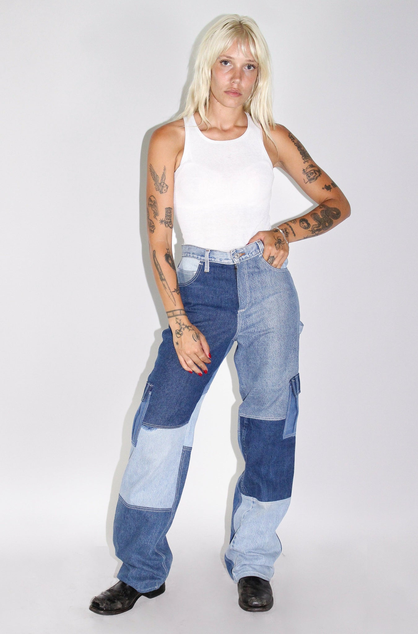 THE WOMEN'S DENIM CARGO PANT