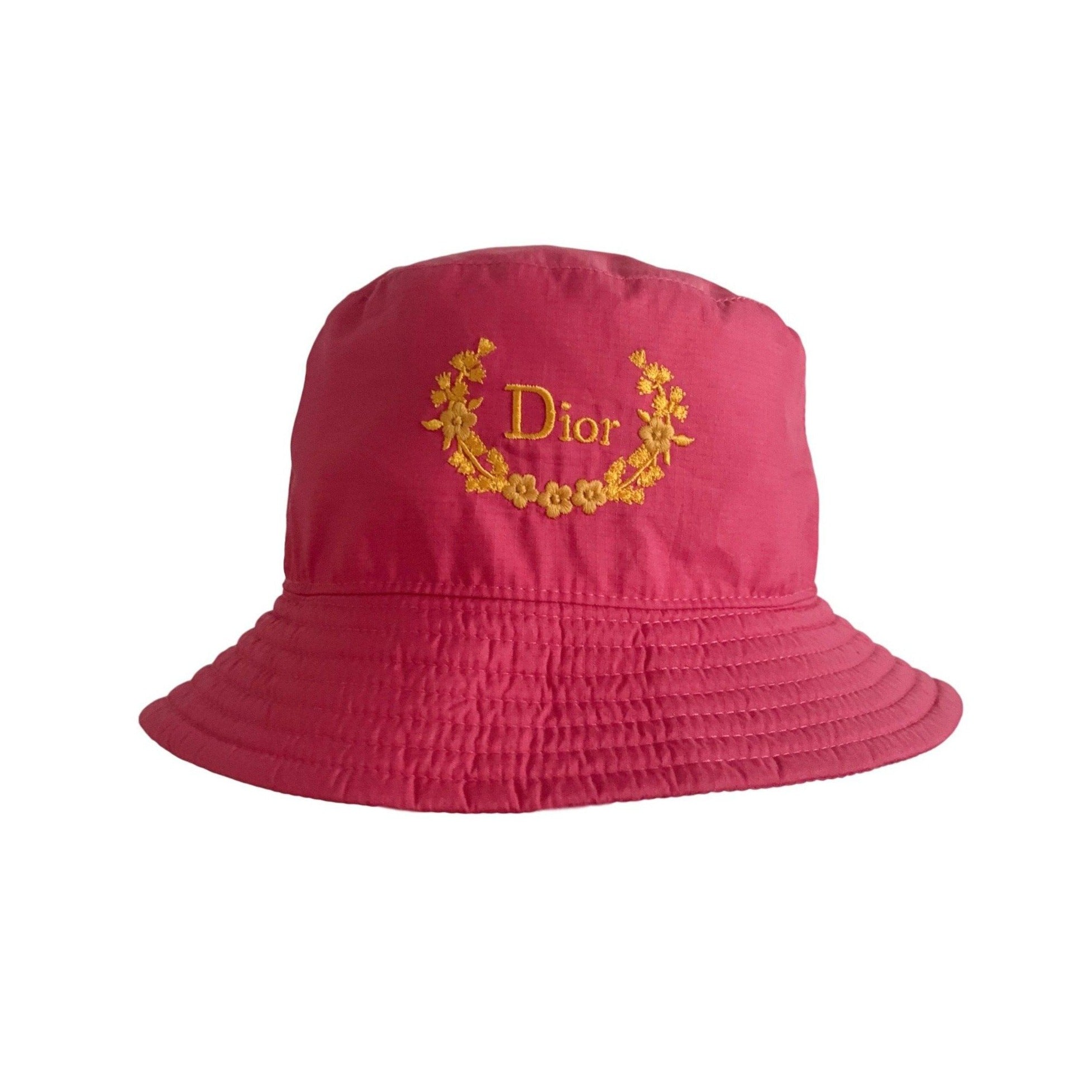 Dior Pink Logo Bucket Hat