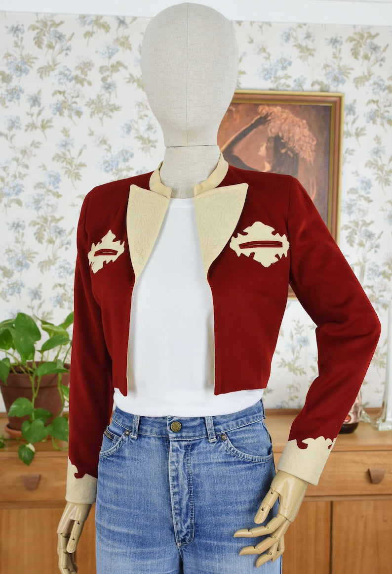 1940S WALTER HUPPERT CROPPED WESTERN STYLE BOLERO JACKET