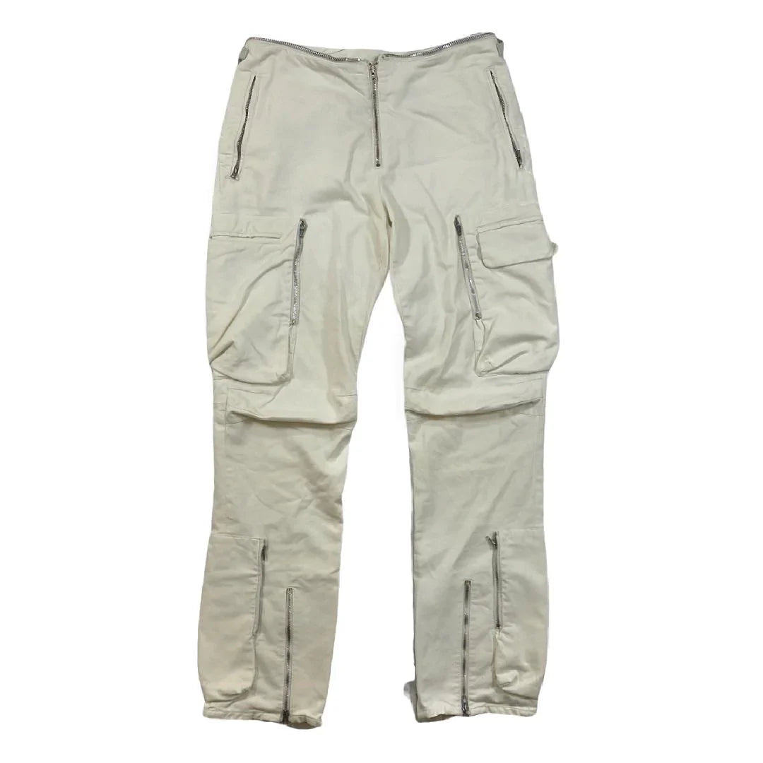 Helmut Lang White Cargo Flight Pants AW99-00 Sz 42/30