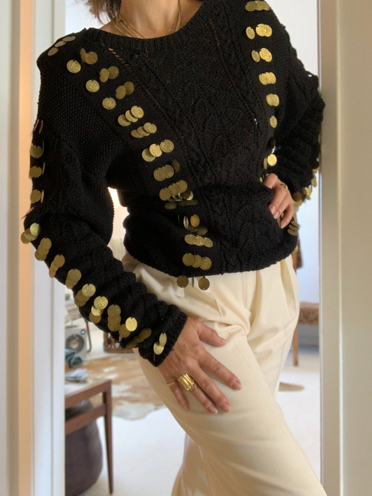 Golden Coin Sweater