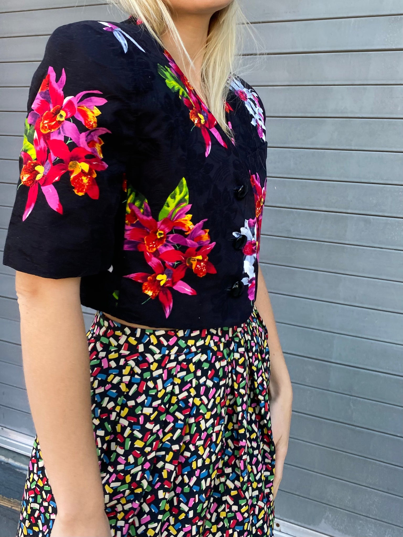 Cropped Floral Jacket