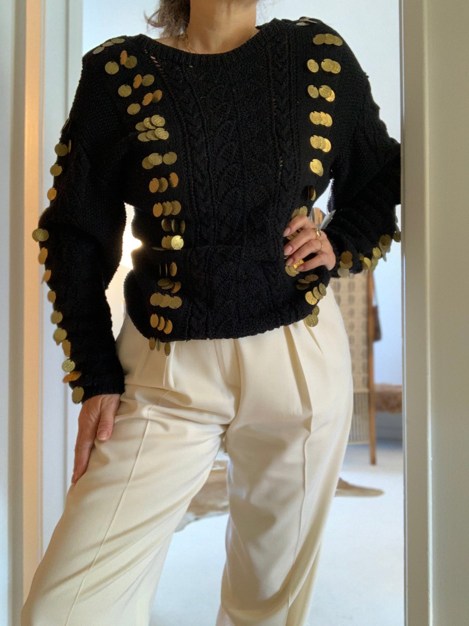 Golden Coin Sweater