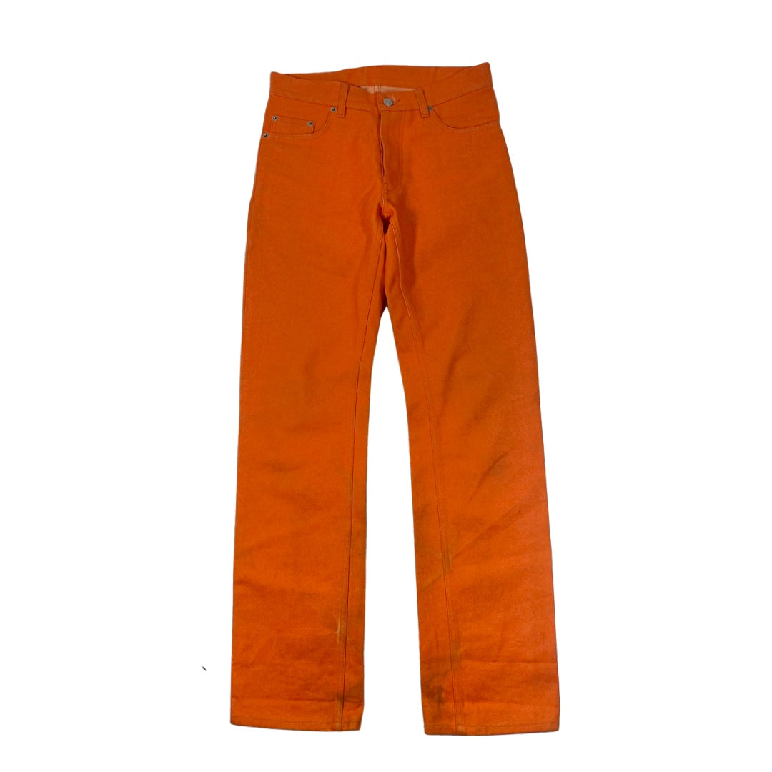 Helmut Lang Orange Raw Denim SS00 Sz 29