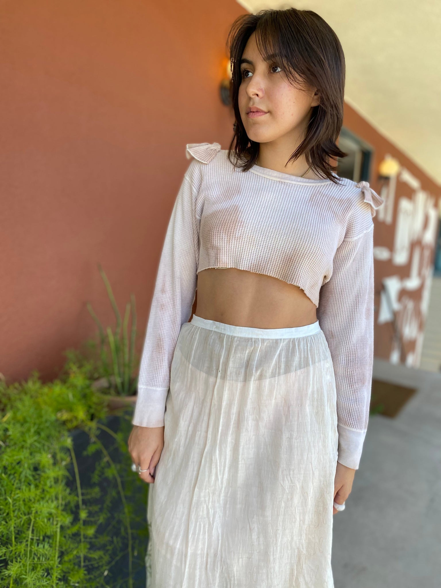 Remade Cropped Ruffle Thermal