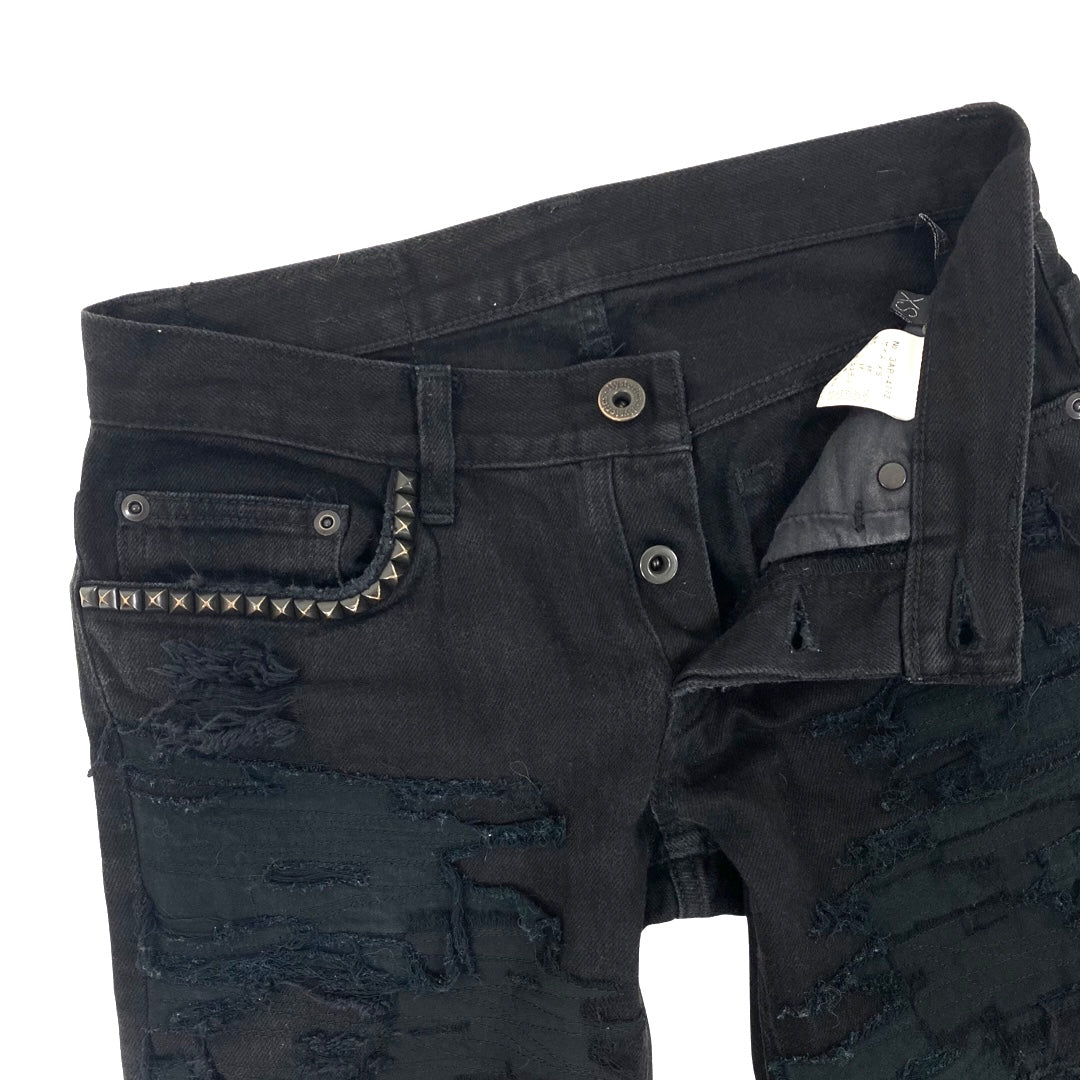 Hysteric Glamour Studded “Crash” Denim Sz 26