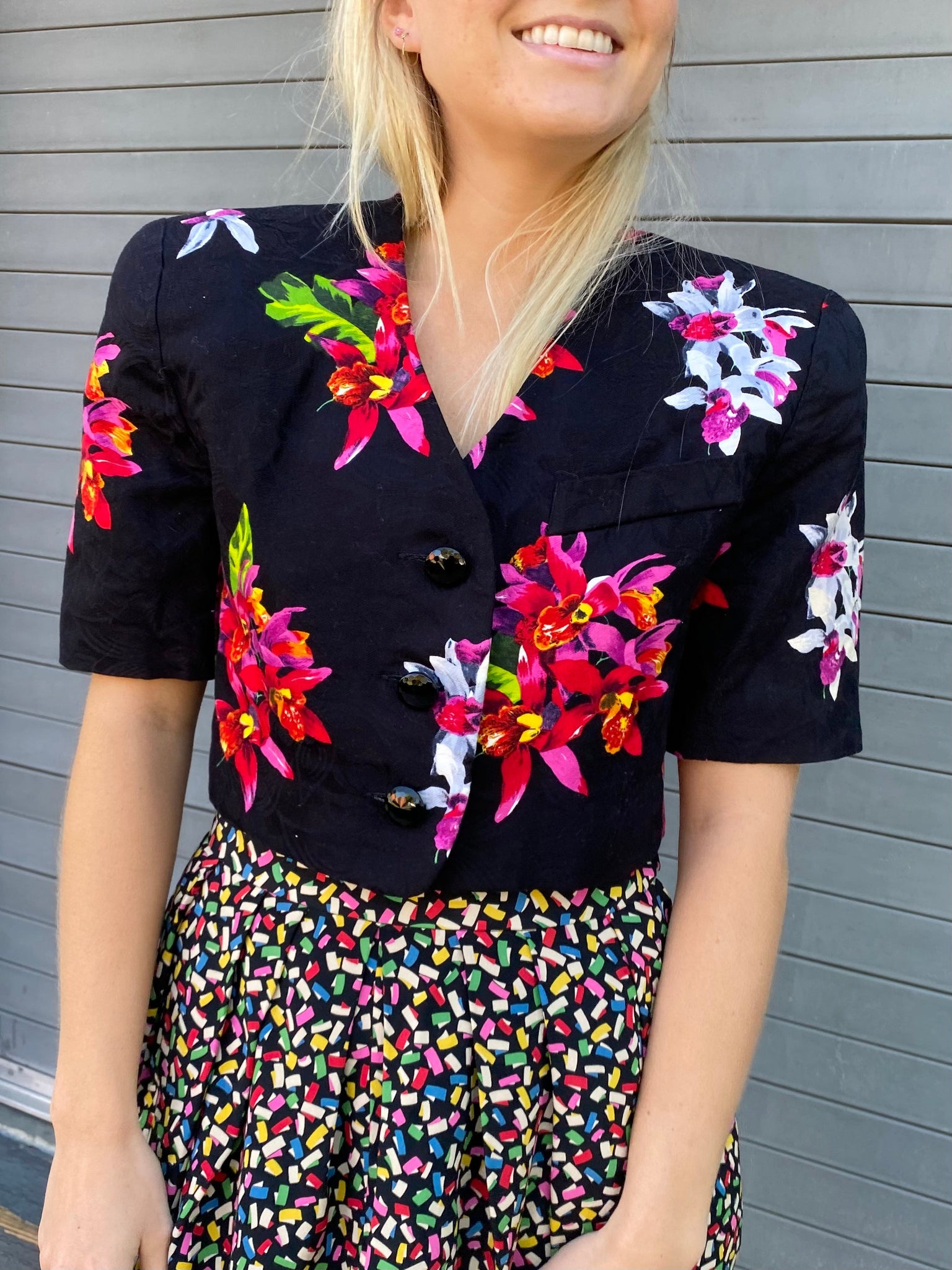 Cropped Floral Jacket