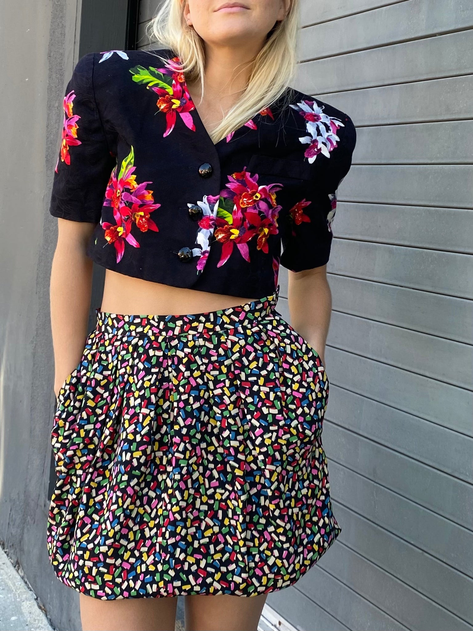 Cropped Floral Jacket