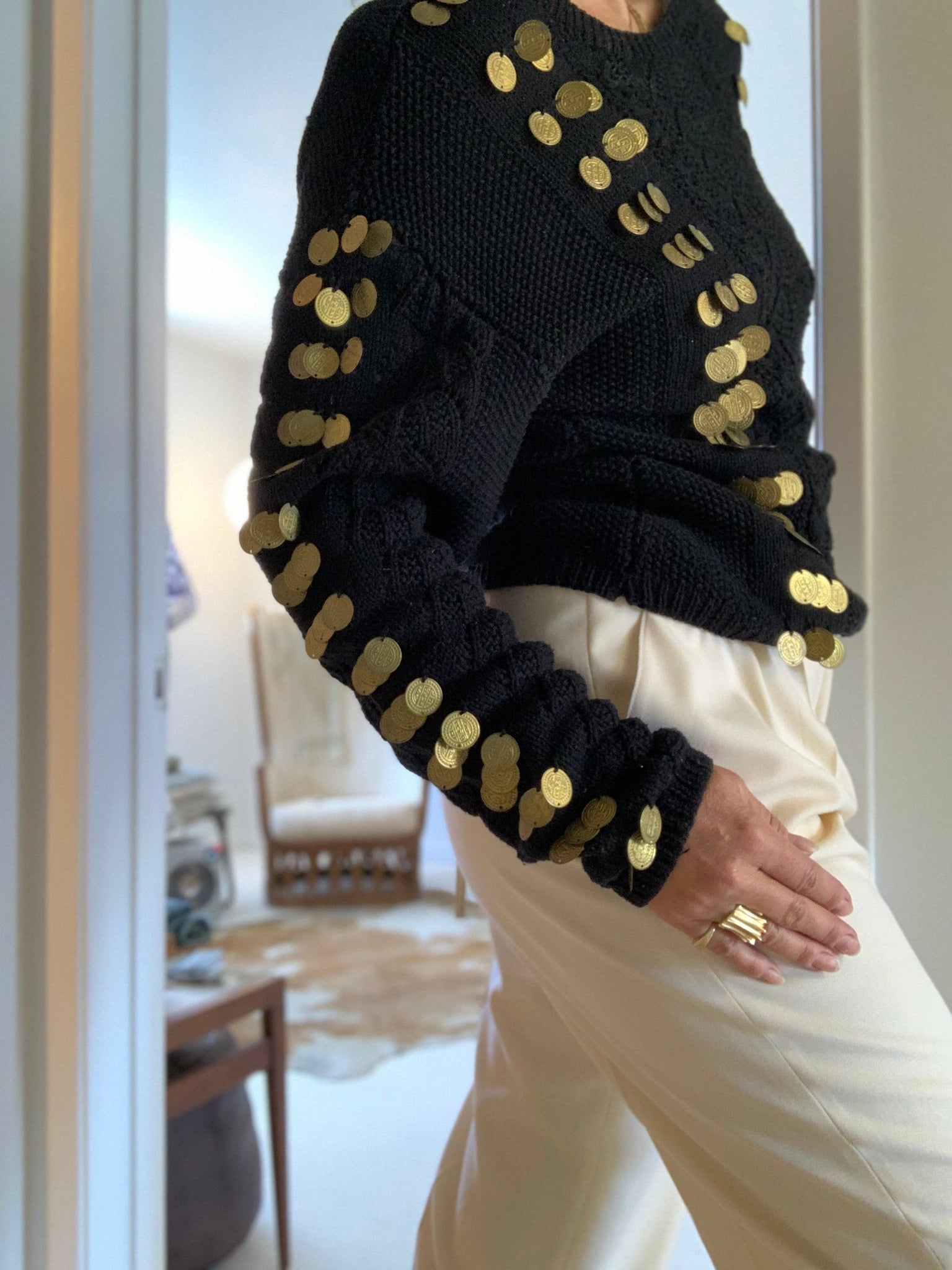 Golden Coin Sweater