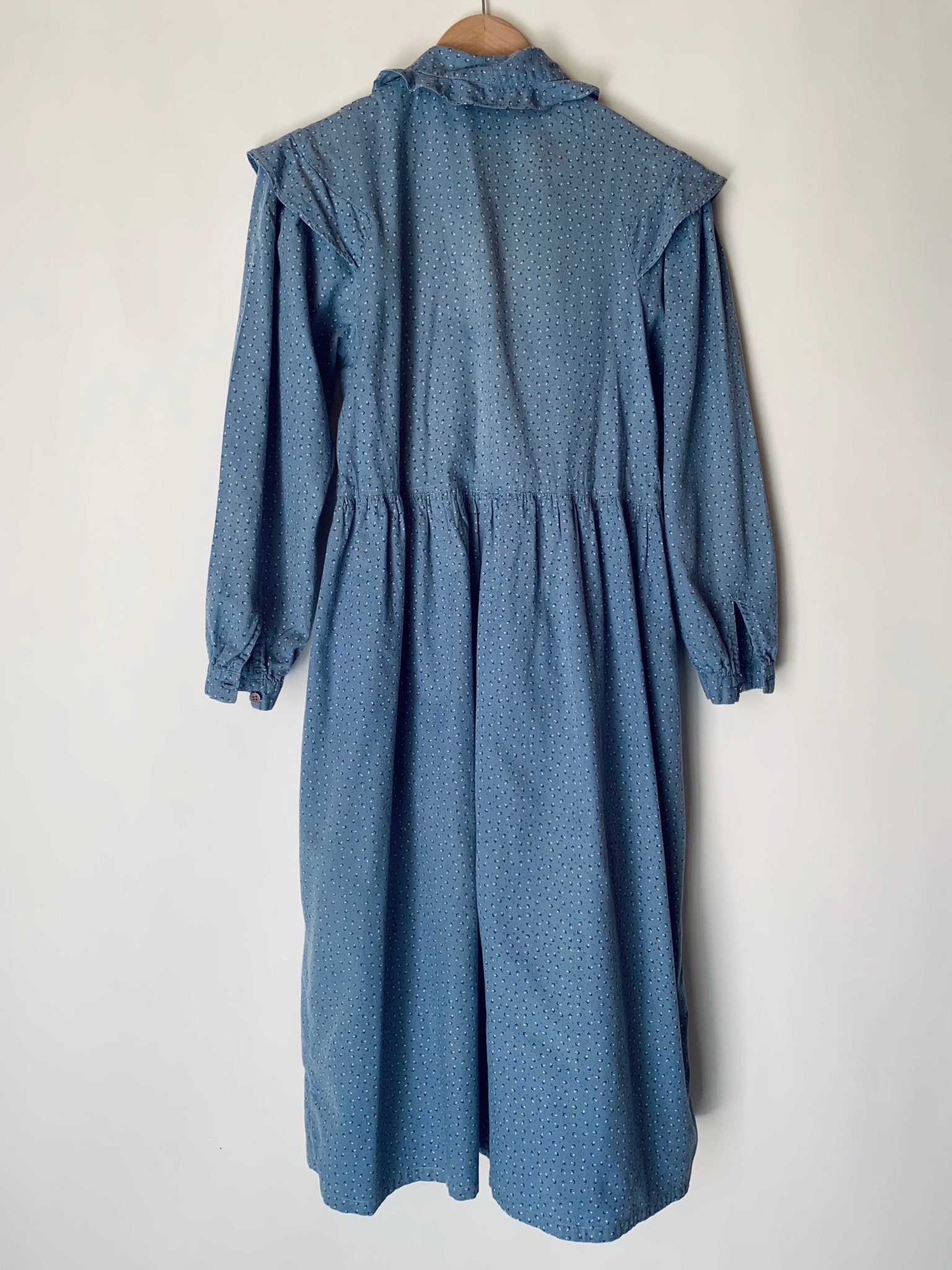 Blue 1980’s Calico Dress