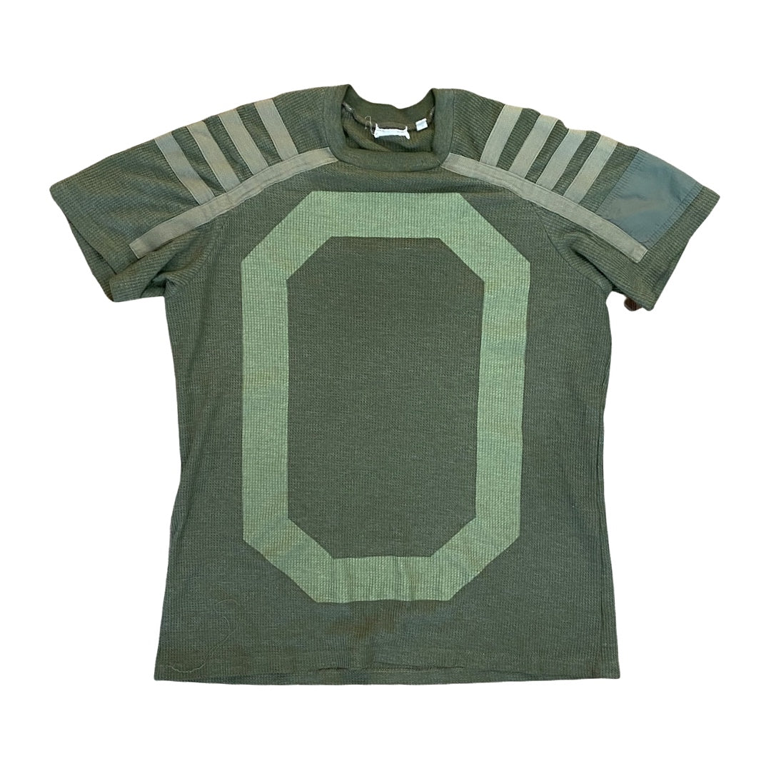 INQUIRE Helmut Lang Olive Motocross Waffle Knit T-shirt AW99-00 Sz Medium