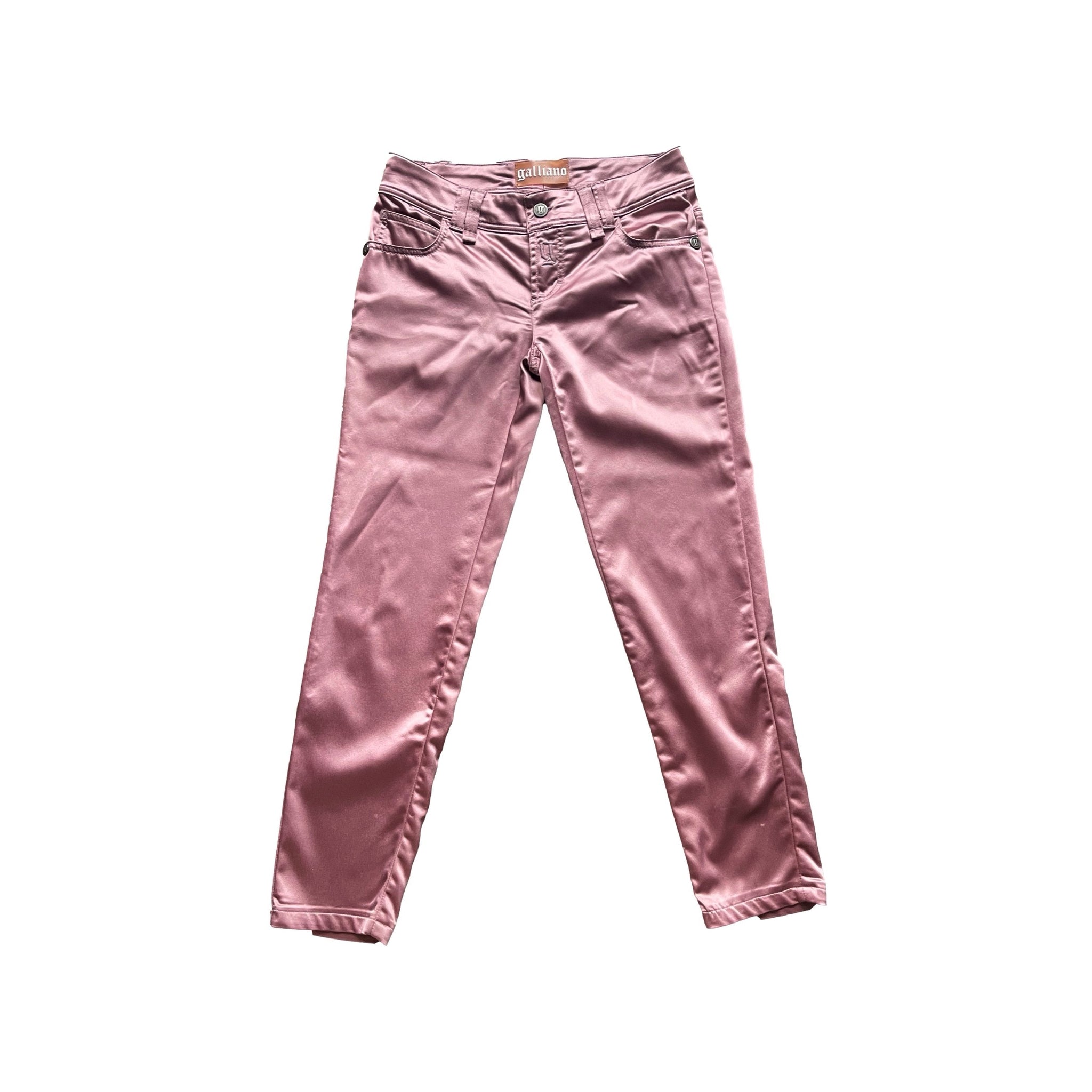 Galliano Pink Satin Pants