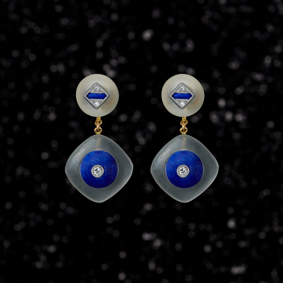 THE ART DECO LAPIS EARRINGS