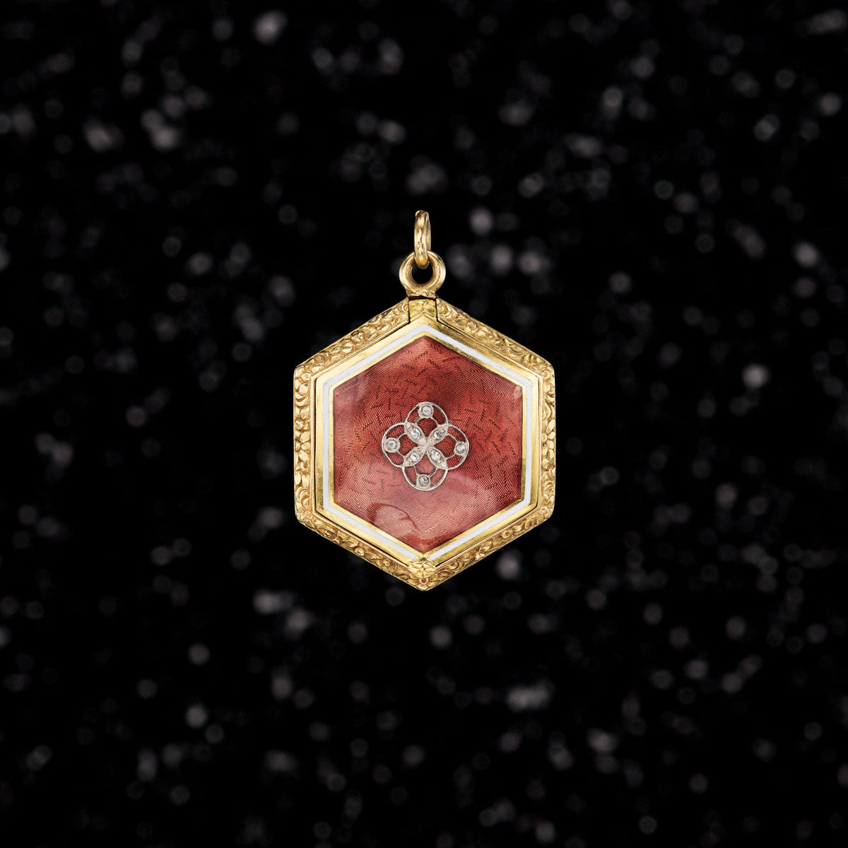 THE ROSE ENAMEL LOCKET