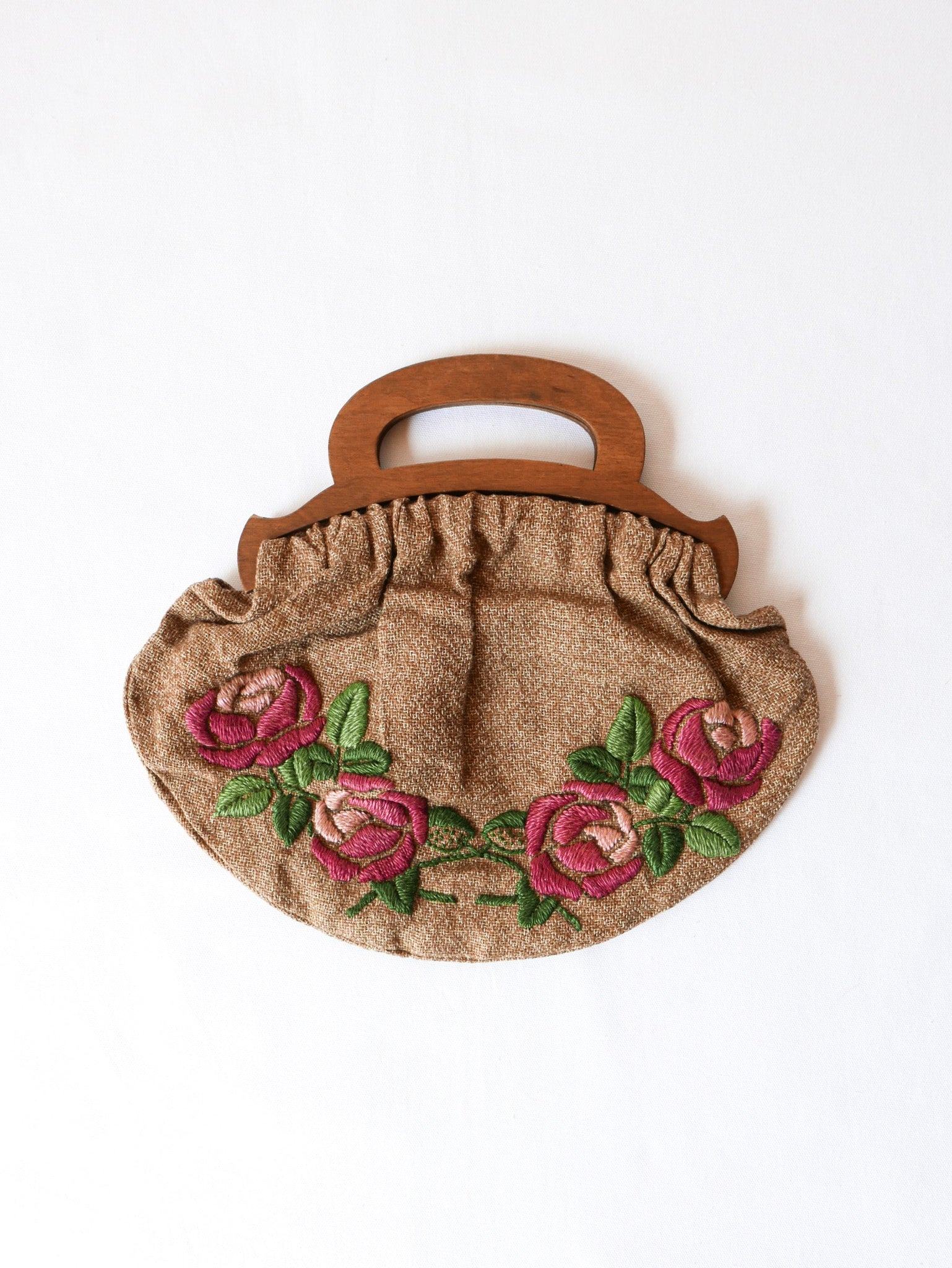 1930's Small Hand-Embroidered Handbag